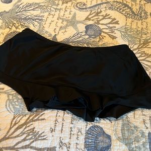 Hula Honey swim skirt bottoms, black, size M, new condition